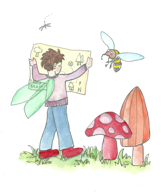 Magic Elf and map with bee Laurie Ingersoll.jpg