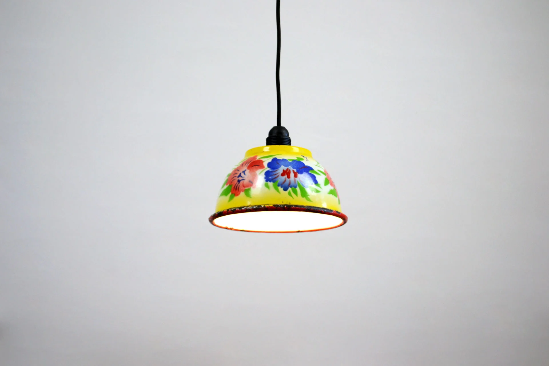 Emaille Lampe " Flower "