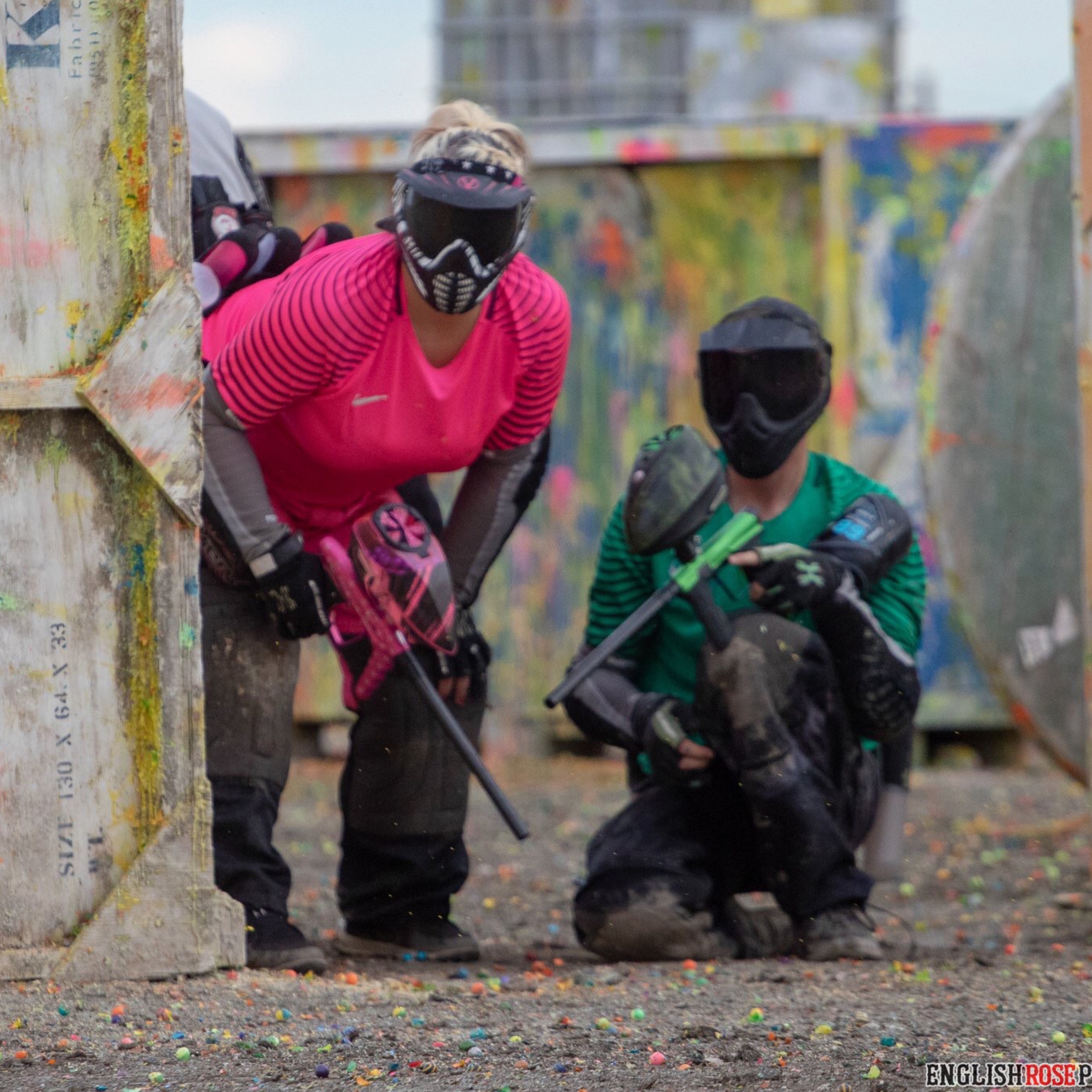  Wife and I playing paintball a Action Star Games in Perris, CA. 