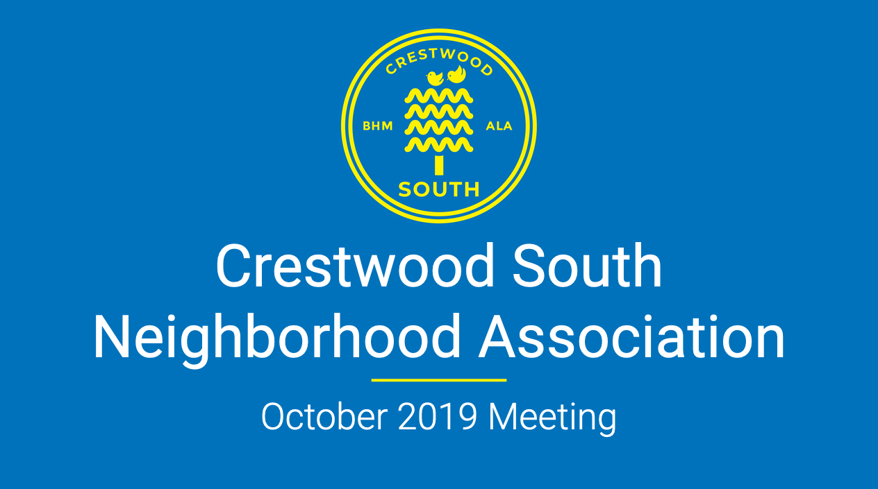 Meeting Minutes for October 2019