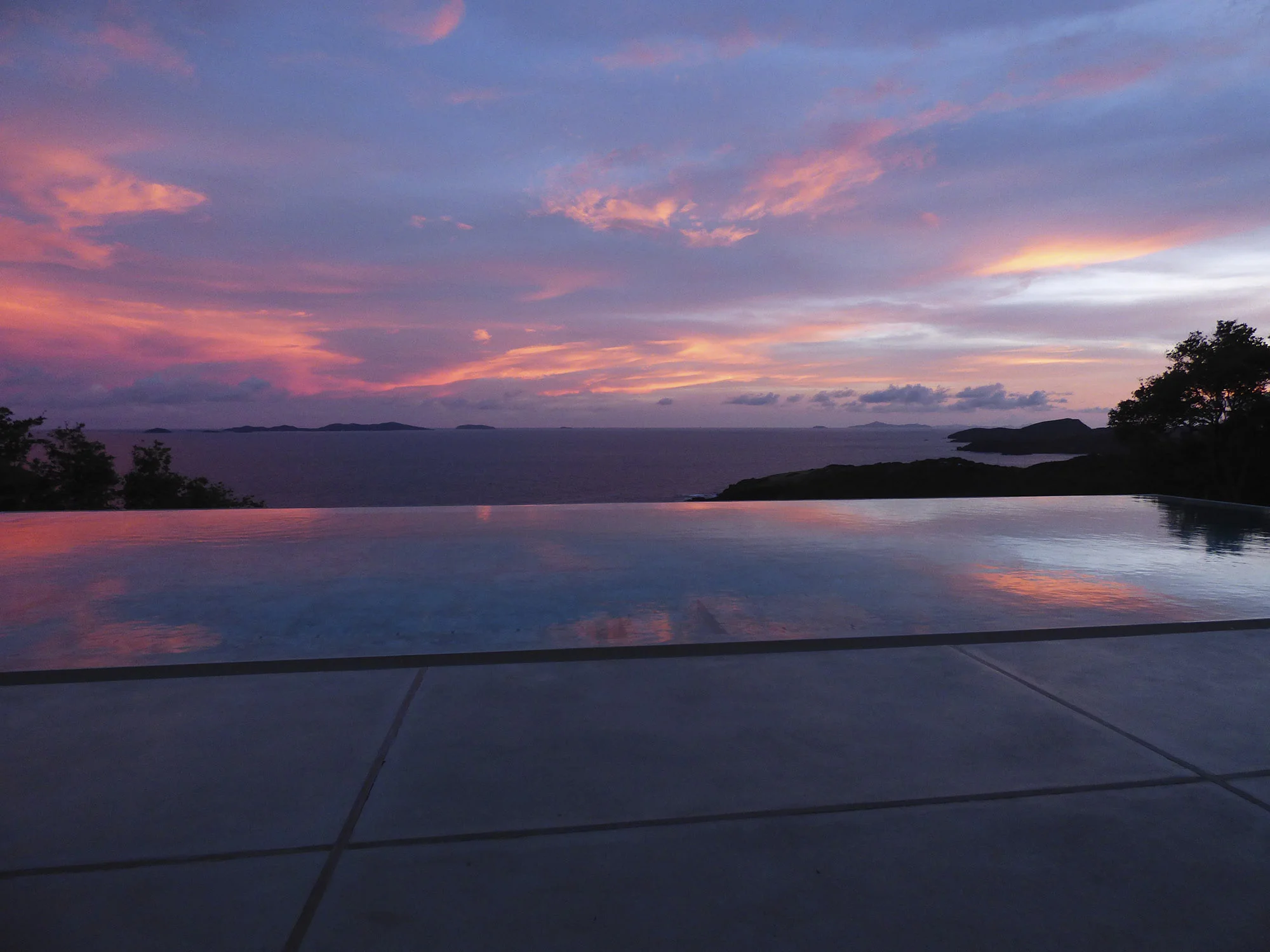 Sunset from infinity pool - Bequia