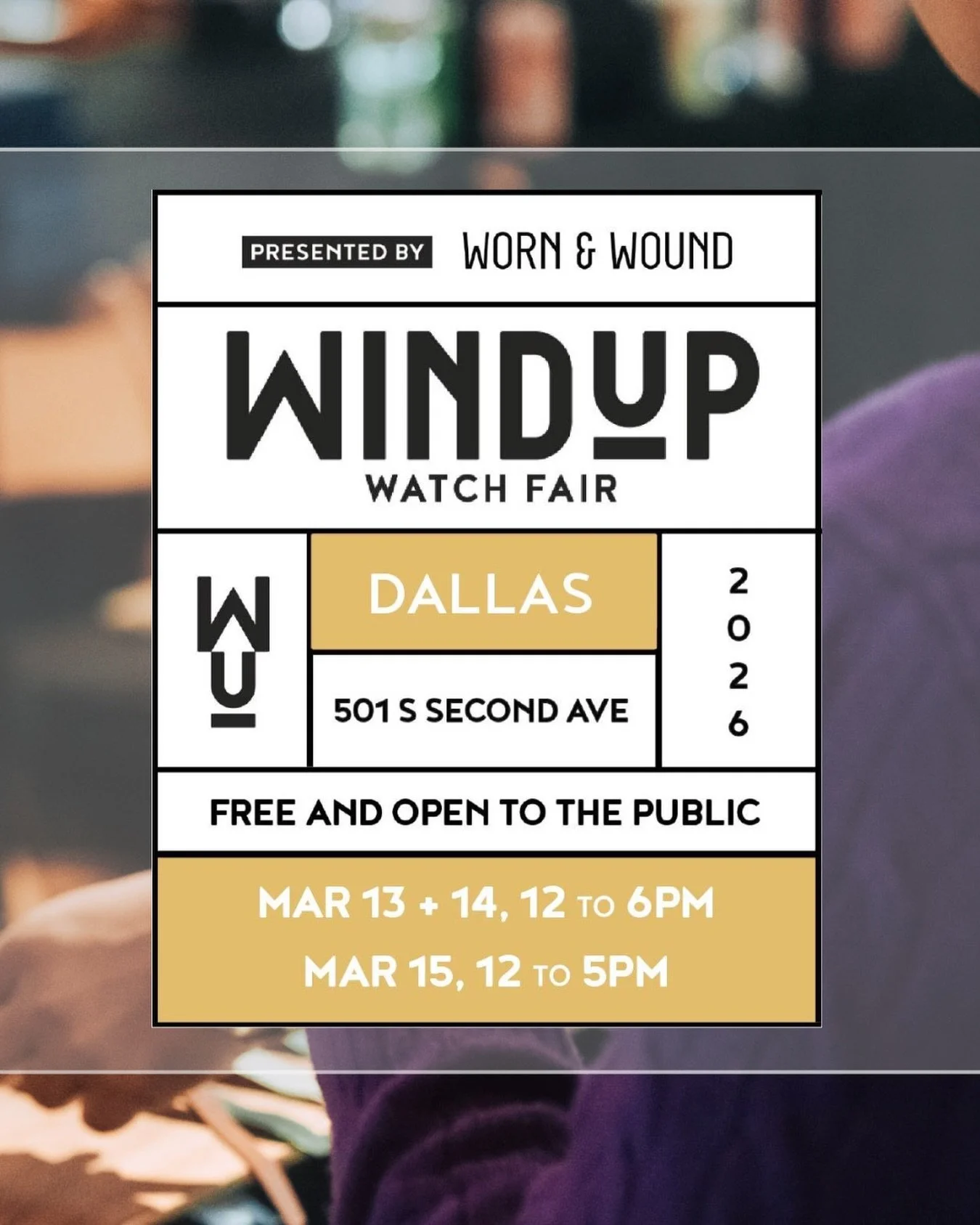 We&rsquo;re kicking off the year the best way we know how: with watches, good people, and a whole lot of wrist checks. 

The Windup Watch Fair is heading back to Dallas for our first fair of the year - and trust us, you&rsquo;ll want to be there.

In