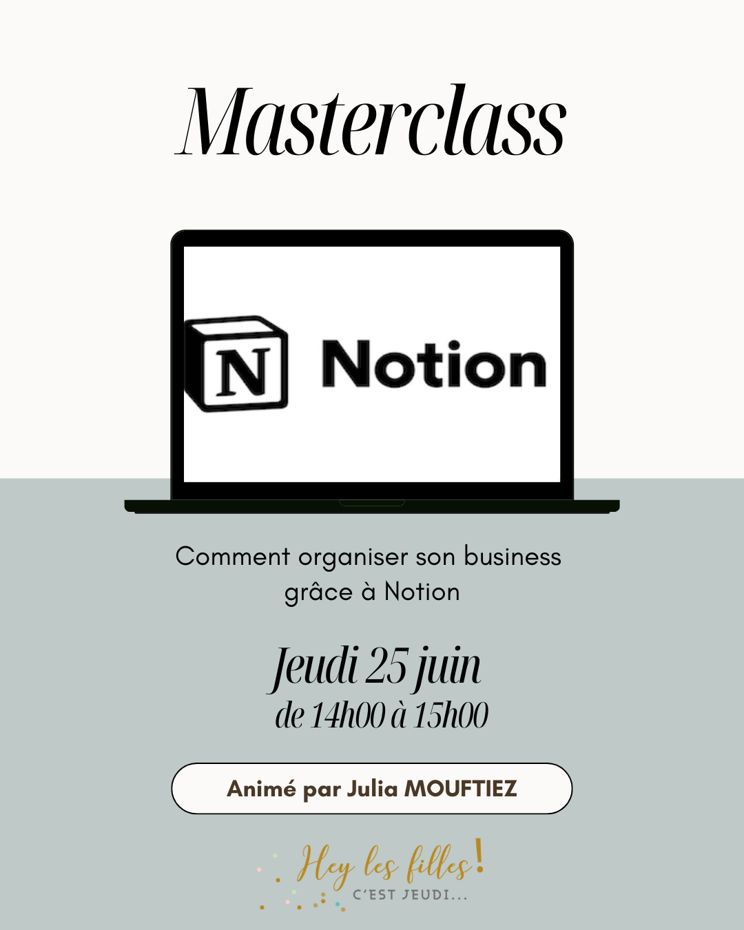 Masterclass Comment organiser son business grâce à Notion