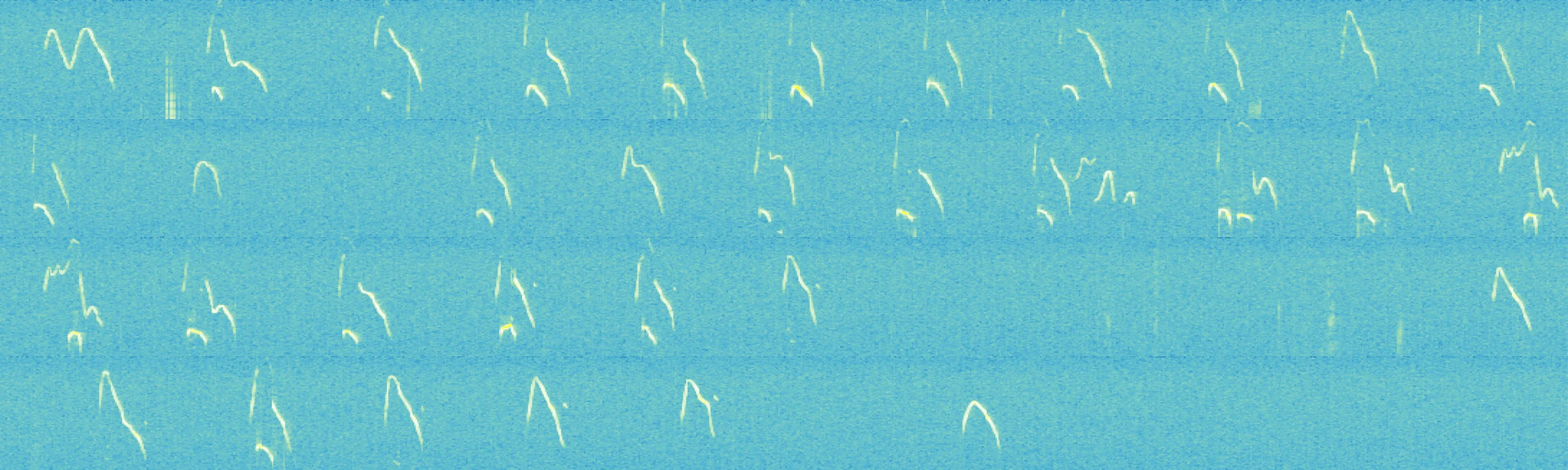 Sonograms of mouse ultrasonic vocalizations
