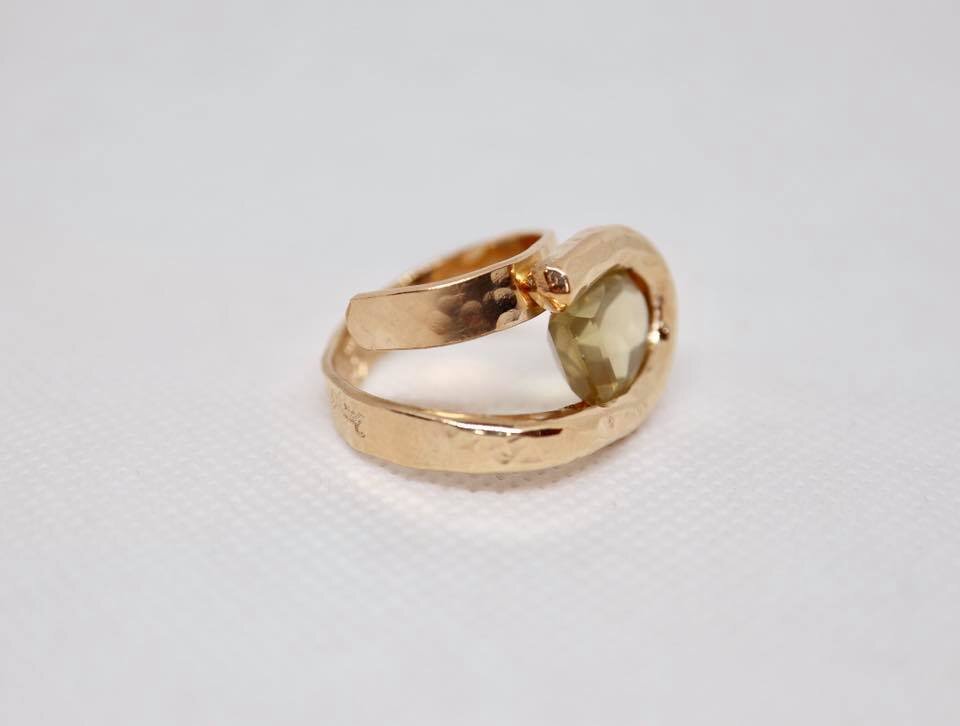Lime Quartz Wrap Ring 