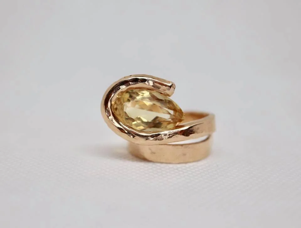 Pear-shape Topaz Wrap Ring 