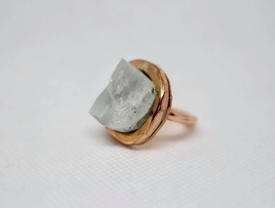 Raw Aquamarine Ring 