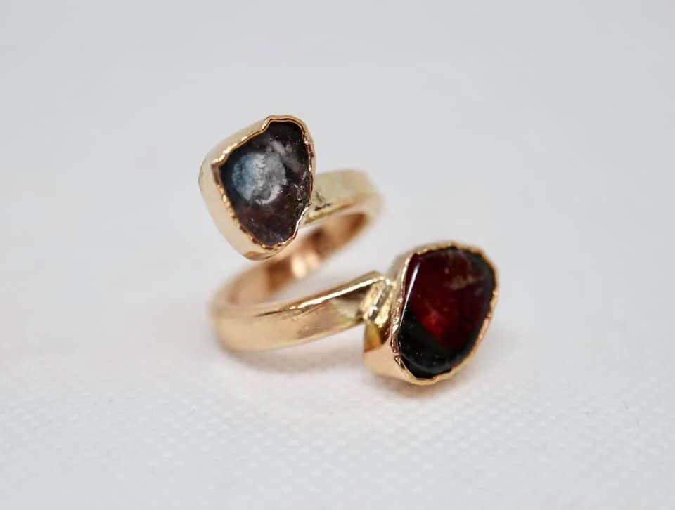 Natural Tourmaline Wrap Ring 