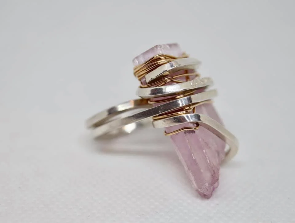 Raw Kunzite Ring 