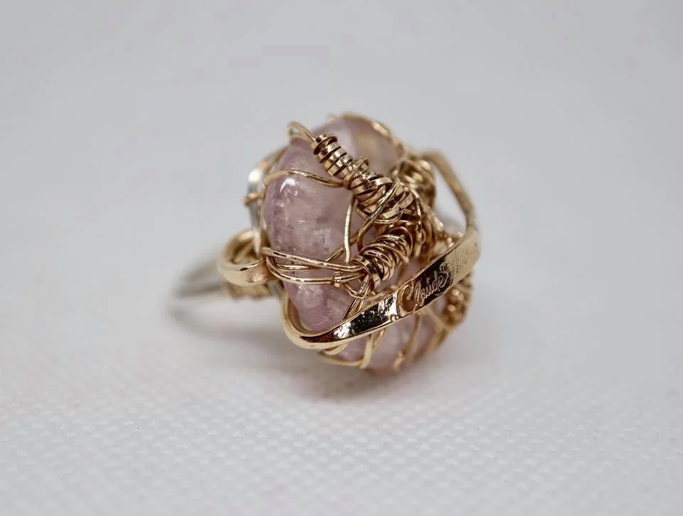 Kunzite Cage Ring 