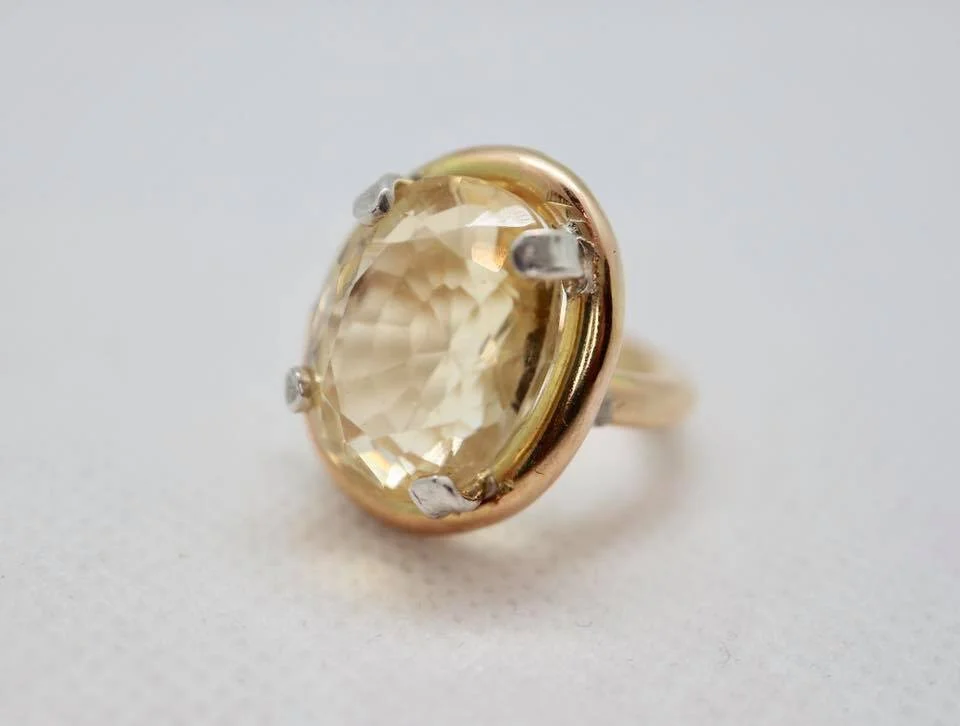 Citrine Solitaire Ring 