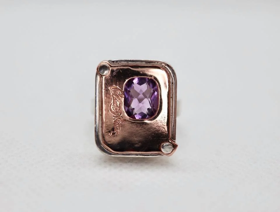 Rose Gold Amethyst Ring 