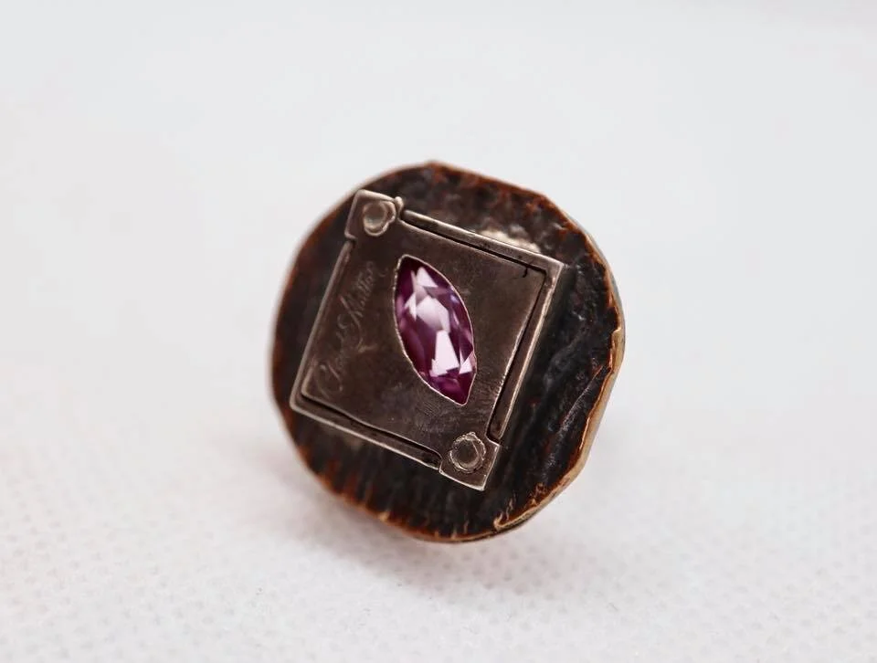 Pink Amethyst Marquise Ring 
