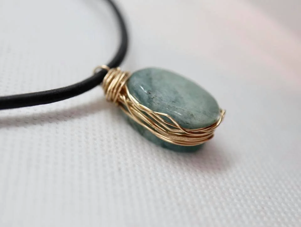 Hand-cut Aquamarine Necklace