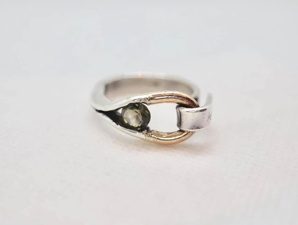 Tourmaline Buckle Ring 