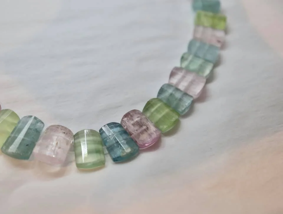 Tourmaline and Aquamarine One-of-a-kind Strand