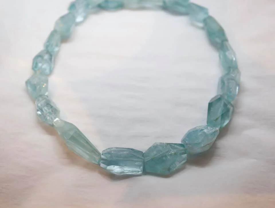 Natural Aquamarine - One-of-a-kind Strand