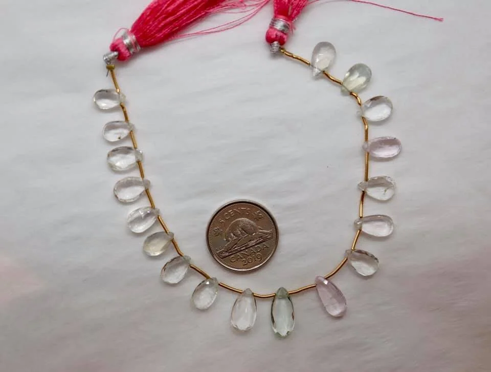 Hand-cut Kunzite Strand