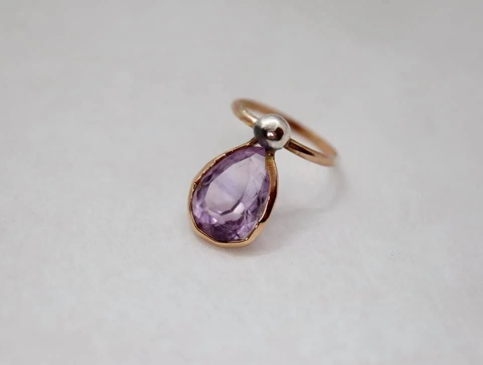 Pear-shape Amethyst Ring