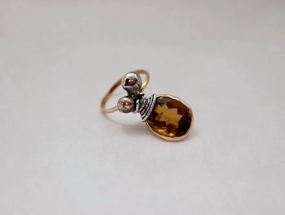 Pear-shape Topaz Ring