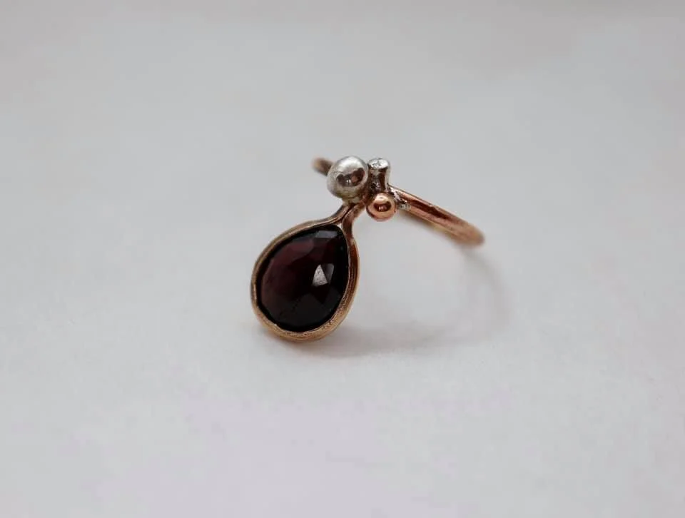 Deep Red Tourmaline Ring