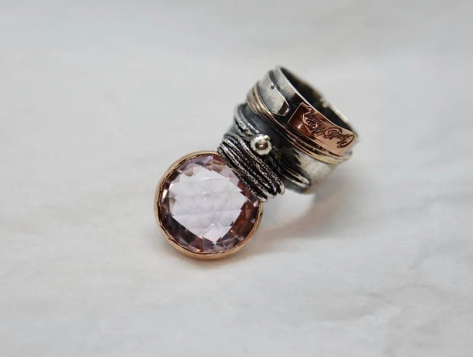 Pink Amethyst Reticulated Band 