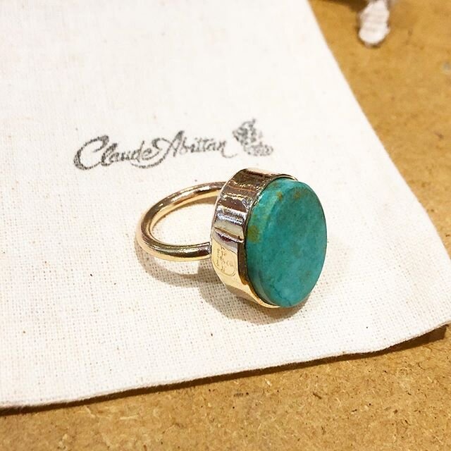 Natural Chrysocolla 1/1 Ring off to its new home 👌🏼