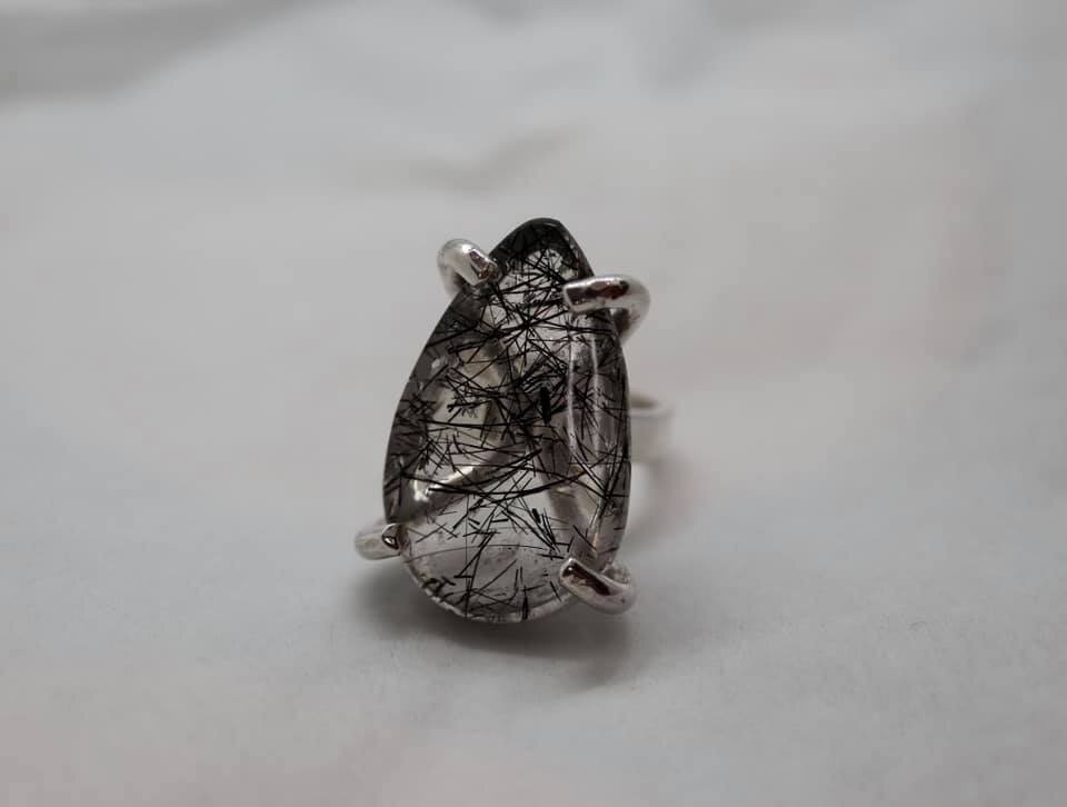 Pear-Shape Tourmaline Quartz Ring