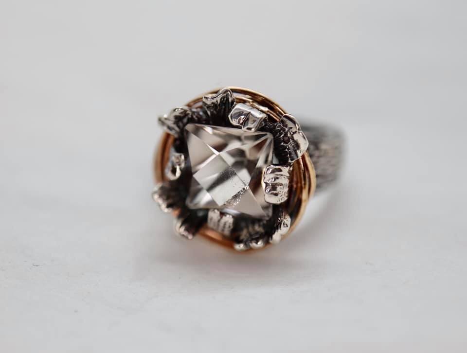 Smokey Quartz Nested Ring