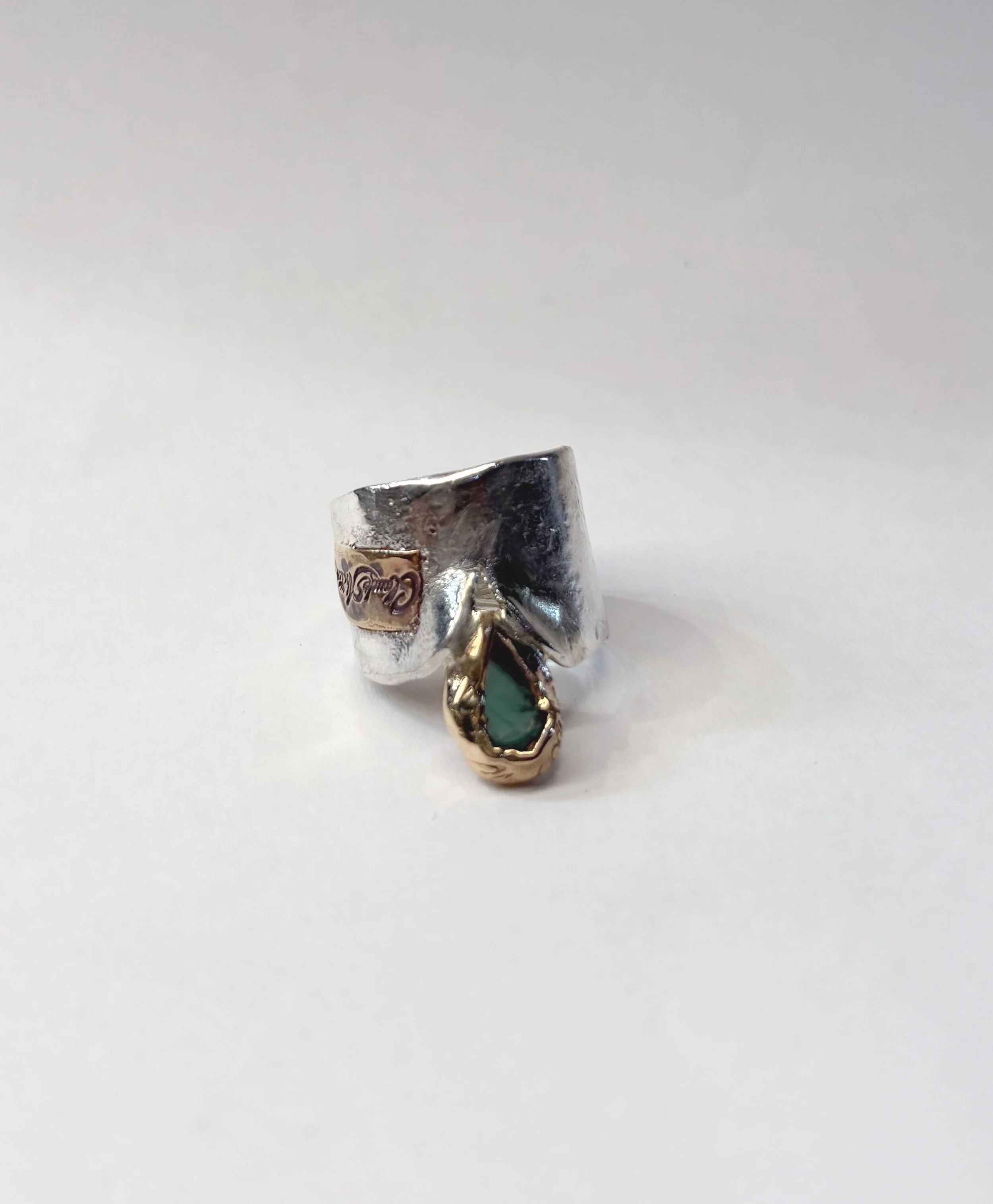 Emerald Mixed-Metal Ring
