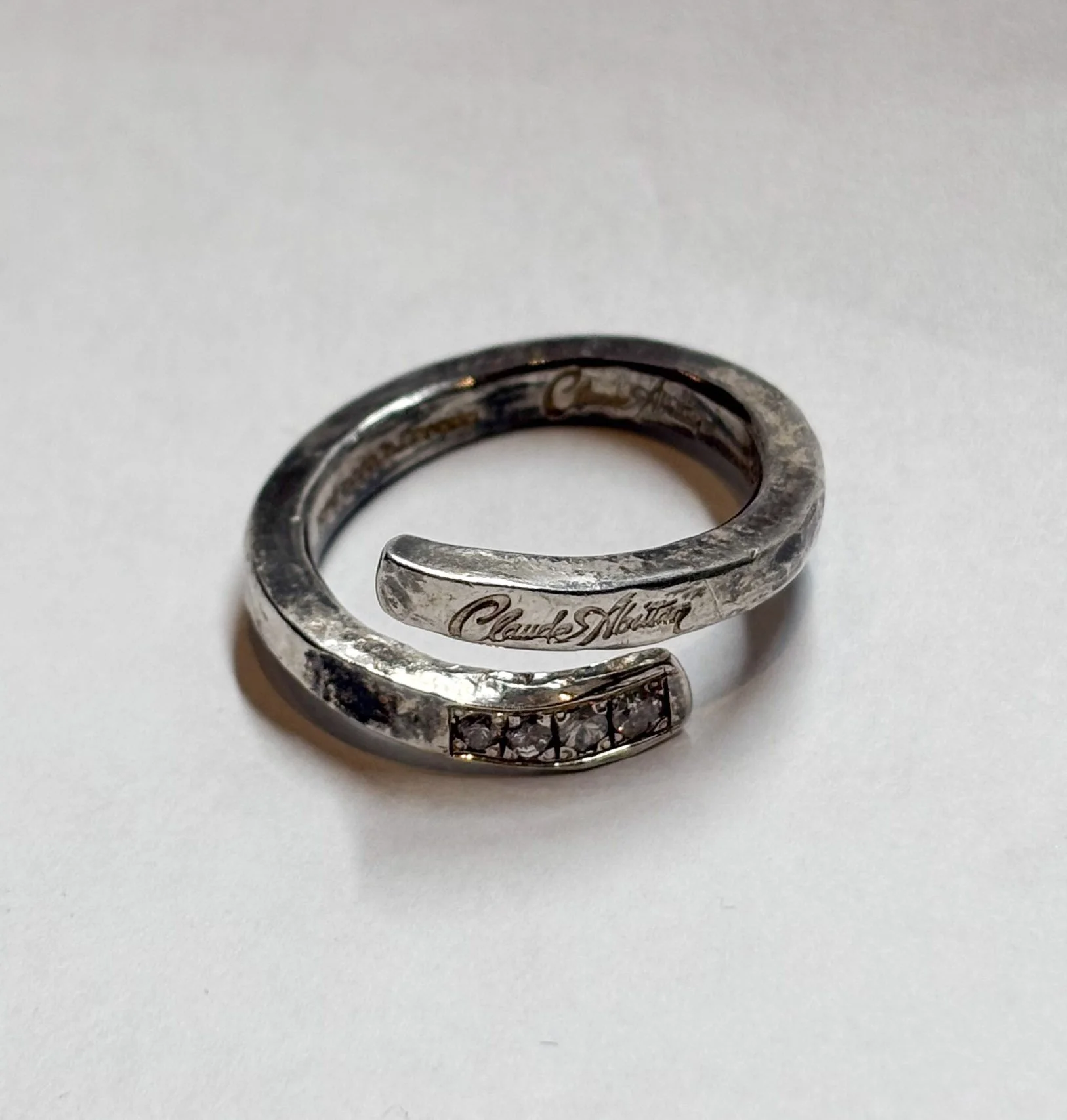 NEW! Open Diamond Silver Ring