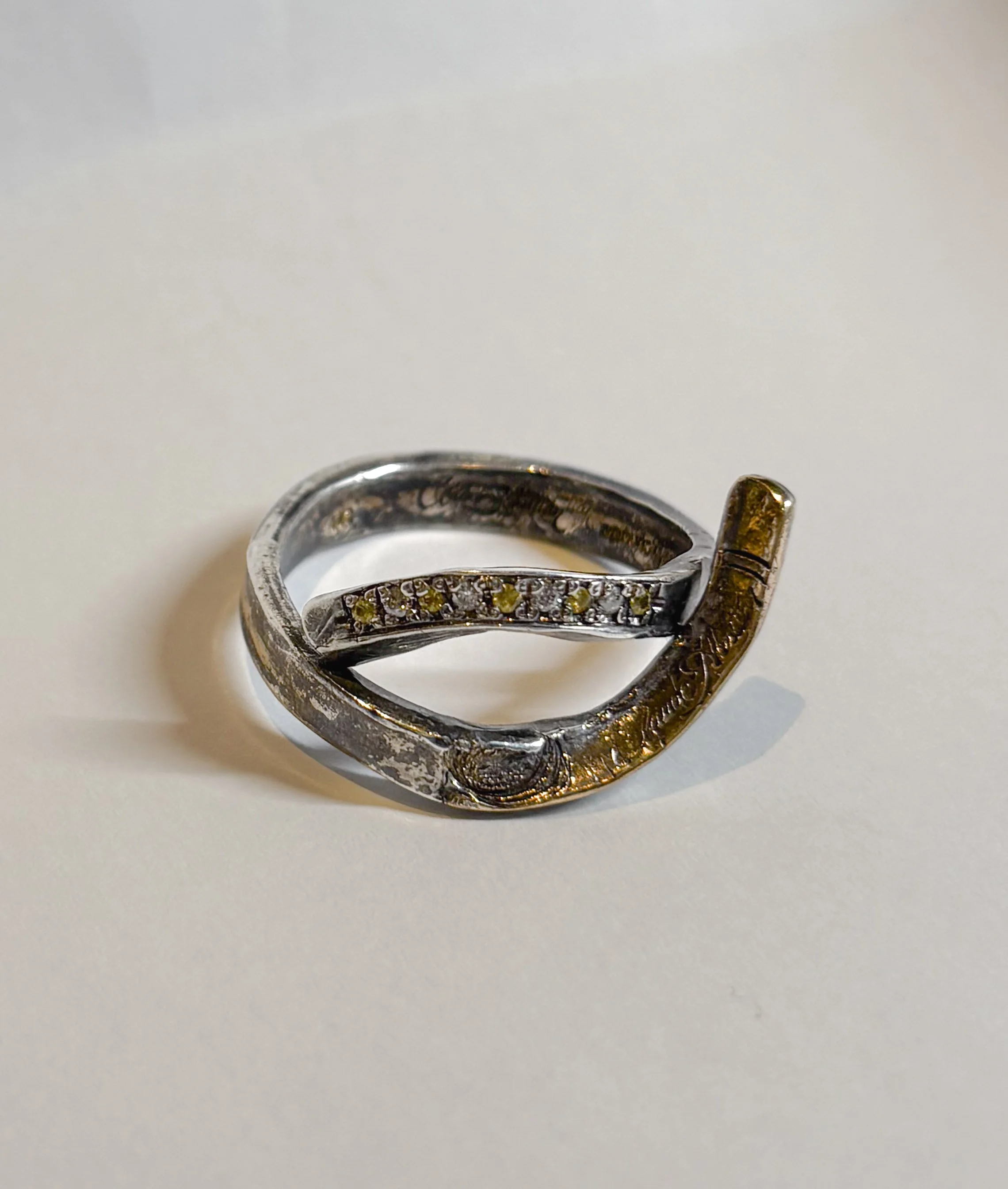 NEW! Golden Diamond Ring