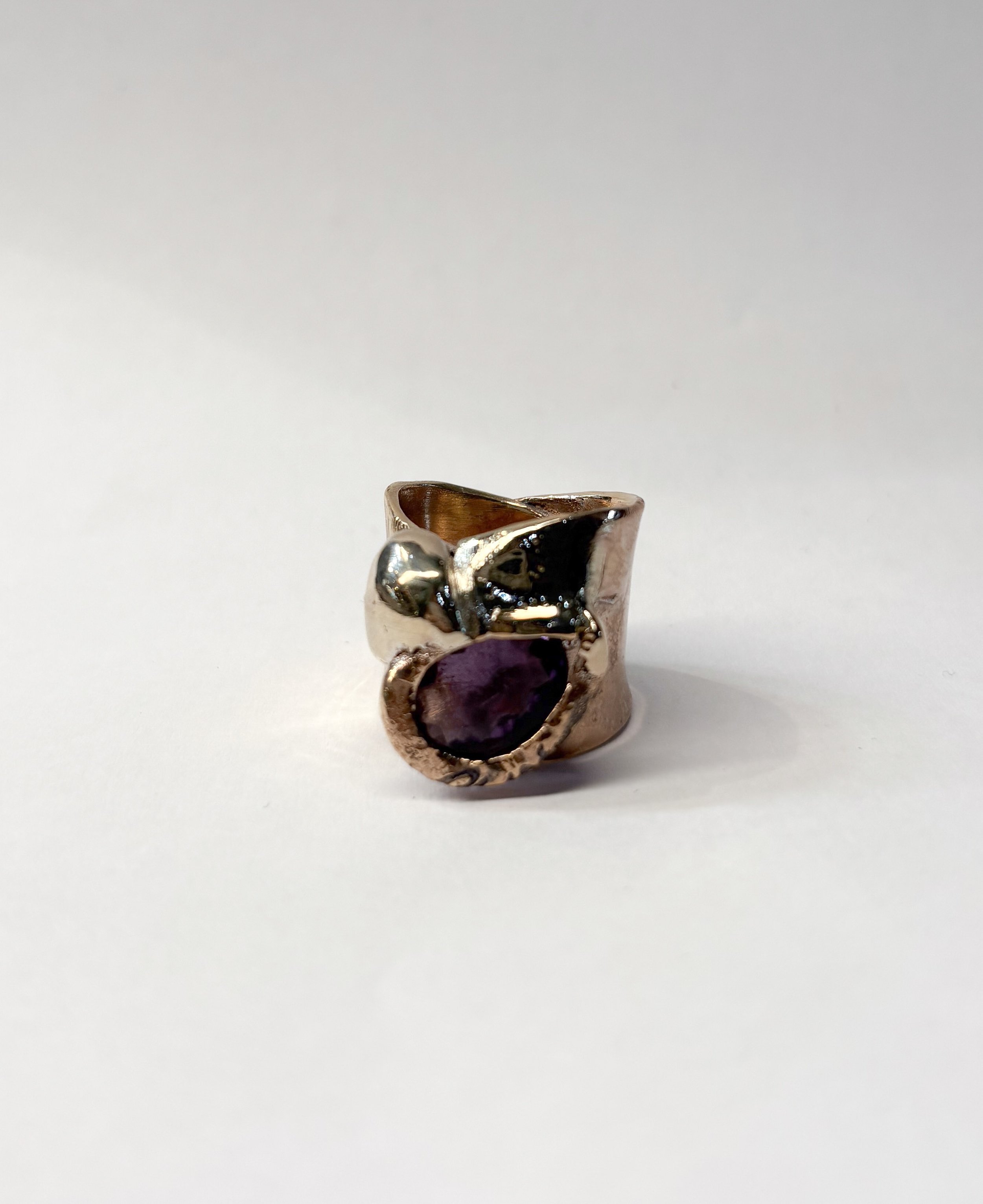 Amethyst Drop Ring