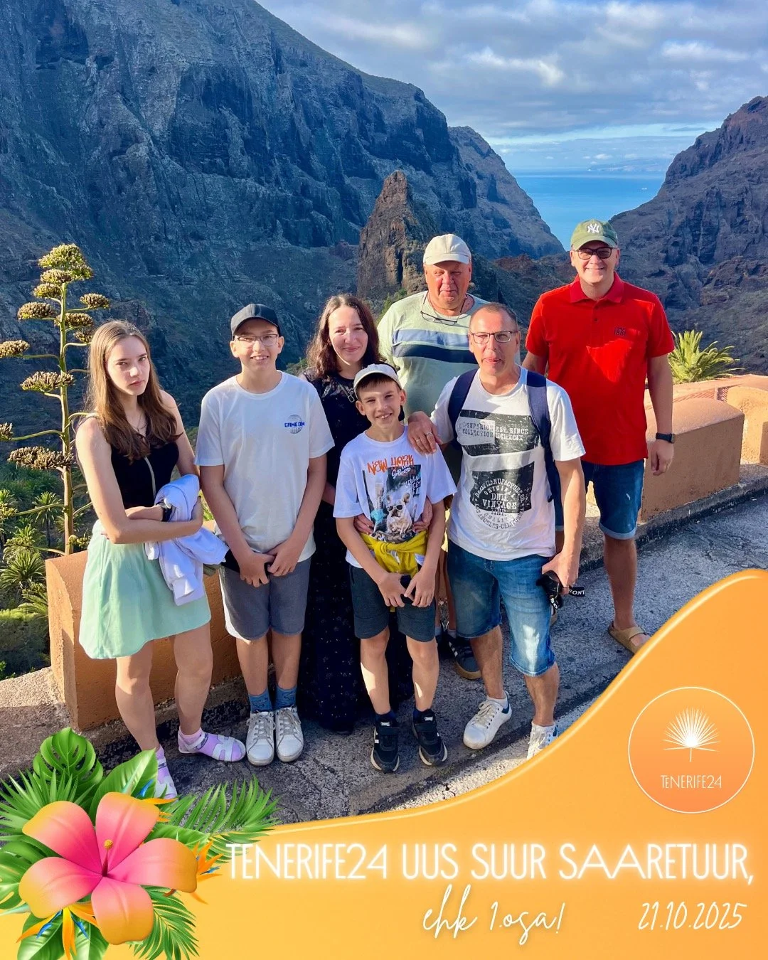 🌴 21.10.2025 – TENERIFE24 UUS SUUR SAARETUUR, ehk 1. osa! 🌴
HURRAAA!!!! Teisipäeval toimus meie hooaja esimene ekskursioon – ja see oli meile kõigile peale suvepuhkust tõeline elamus! Väike, rõõmus