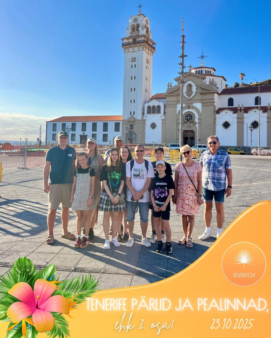 🌴✨ 23.10.2025 - TENERIFE24 PÄRLID & PEALINNAD ehk 2. osa startis! ✨🌴
23.oktoobril 2025 toimus meie uue puhkusehooaja esimene “Tenerife24 Pärlid & Pealinnad ehk 2. osa!” tuur, ja see oli nii pidulik päev giid Genno