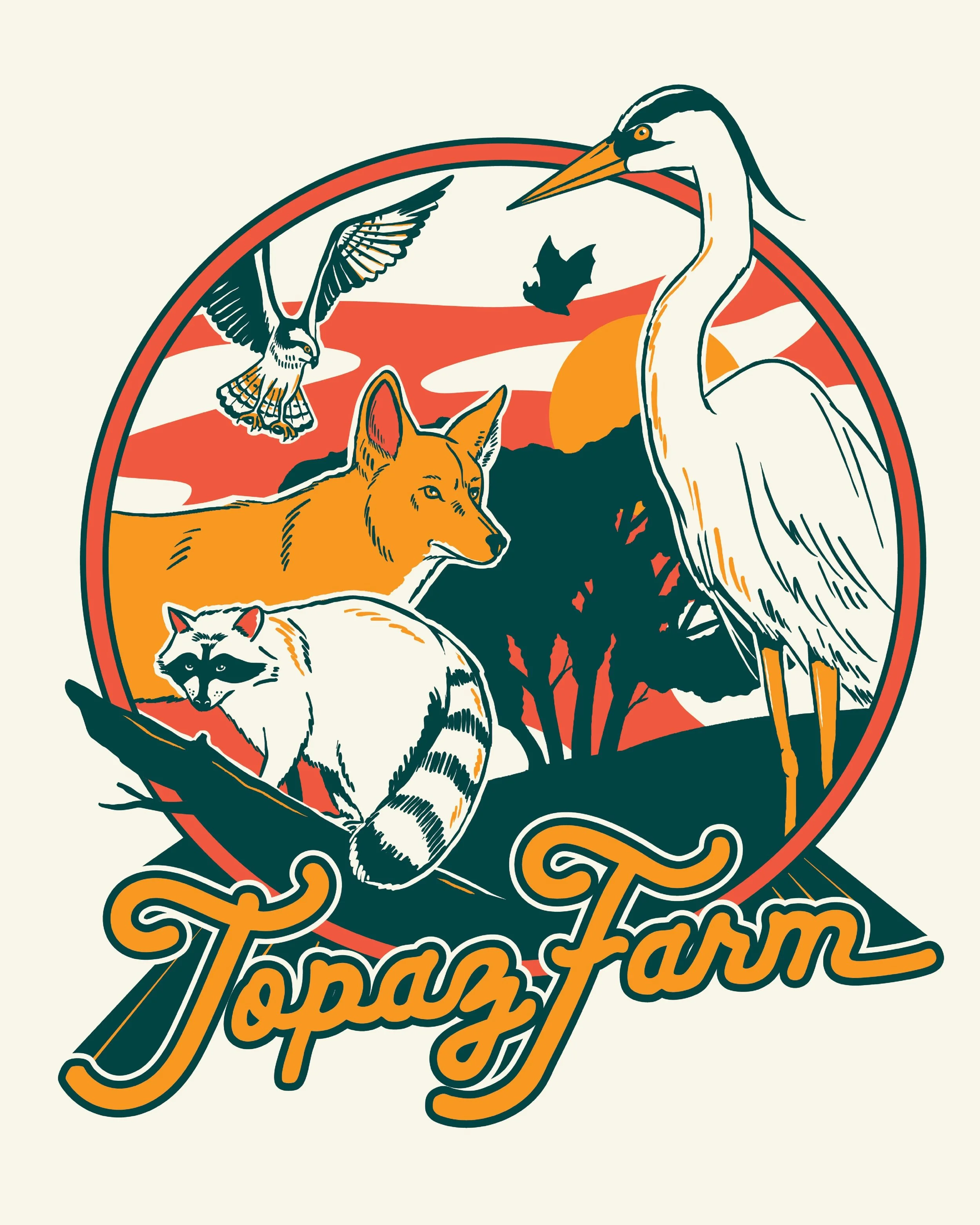 Sooooo stoked at how these shirts for @topazfarm came out. Amazing work as always, @phantomchickenstudio!