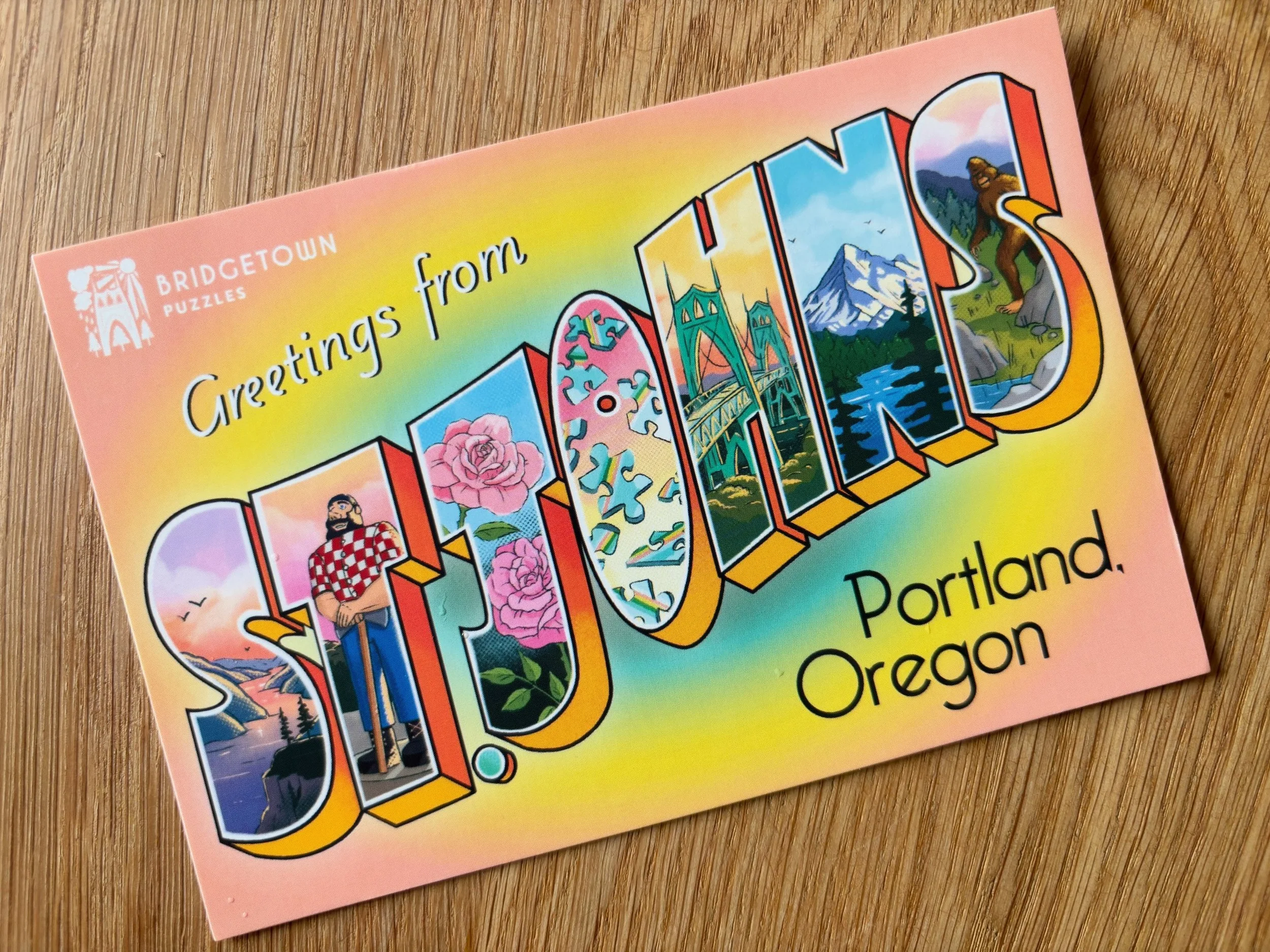 Utterly tickled at how cute these postcards for @bridgetownpuzzles came out. @vistaprint ya did good on this one!