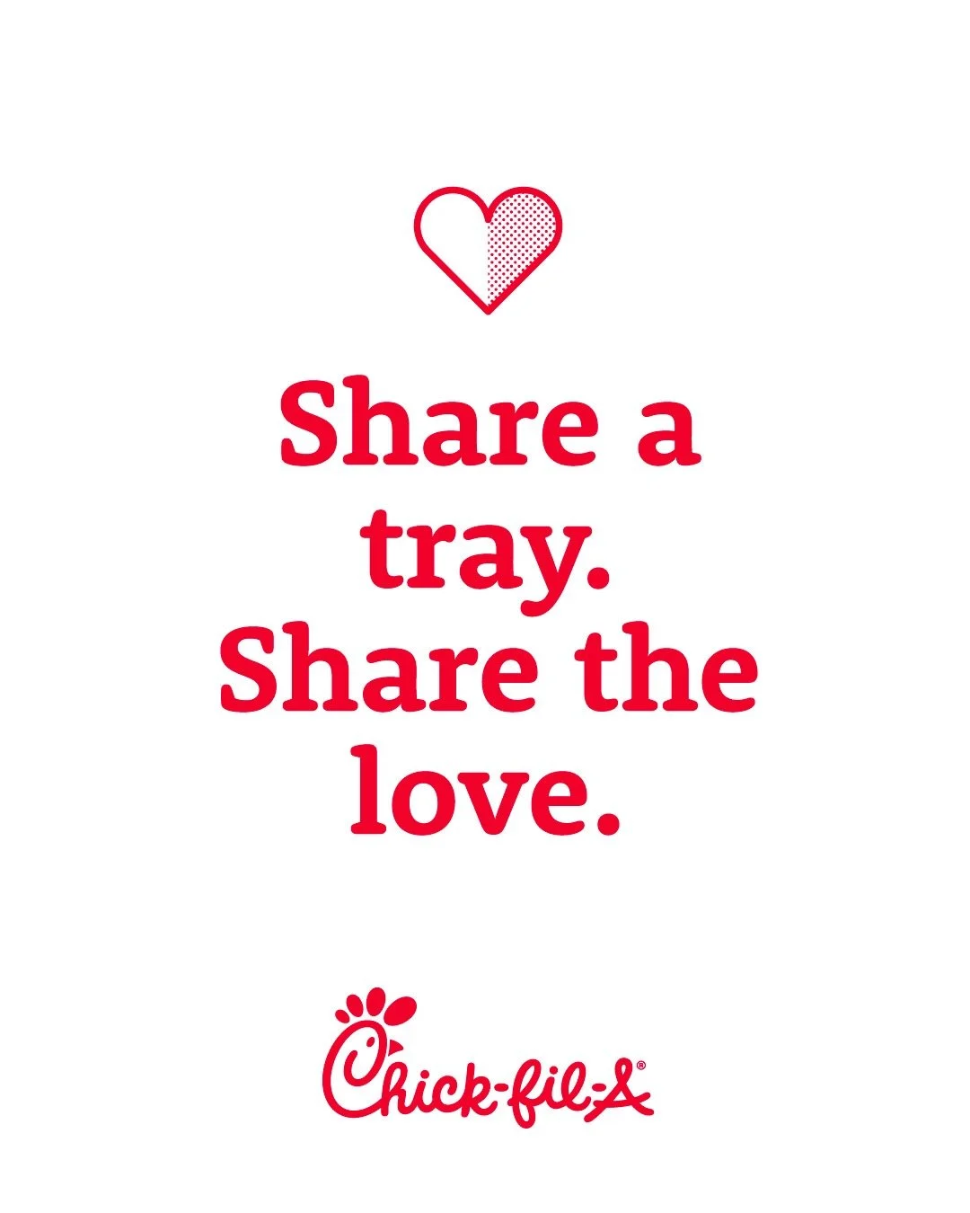 Share the love with a Heart-Shaped Tray this Valentine&rsquo;s Day! ❤️ 

Now available at Chick-fil-A Loyola Water Tower &amp; Chick-fil-A Michigan Avenue. 🫶🏽

#heartshapedtrays #chickfilaapp #chickfilaone #chickfilachicago #bemyvalentine