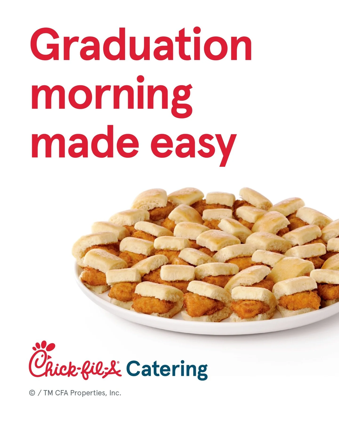 Caps, gowns&hellip; and Chick-n-Minis. 🎓😉

The easiest way to feed a crowd on graduation morning. Order Chick-fil-A Catering. Link in bio to place your order or through the Chick-fil-A App!

#chickfila #graduation #graduationcatering #chicagocateri