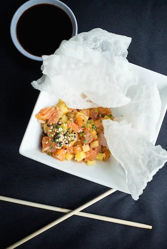 Yuzu Salmon Crudo feat. Faroe Island Salmon