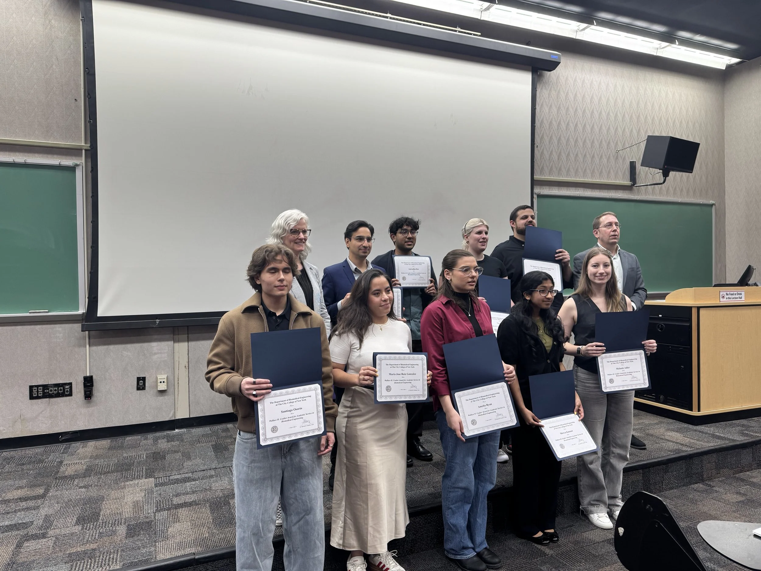 Neural Engineering Lab receives awards at City College of New York BME Awards 2025