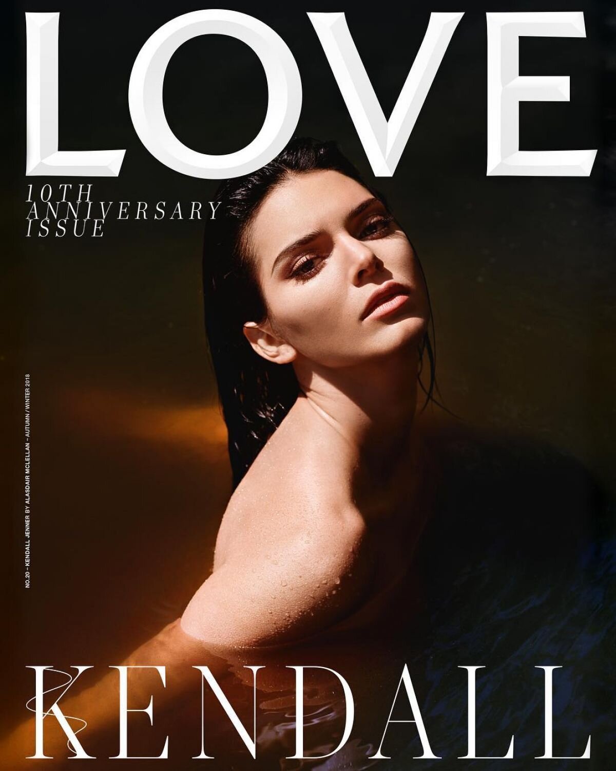 LOVE MAGAZINE, Kendall Jenner for anniversary assisted by Sophie