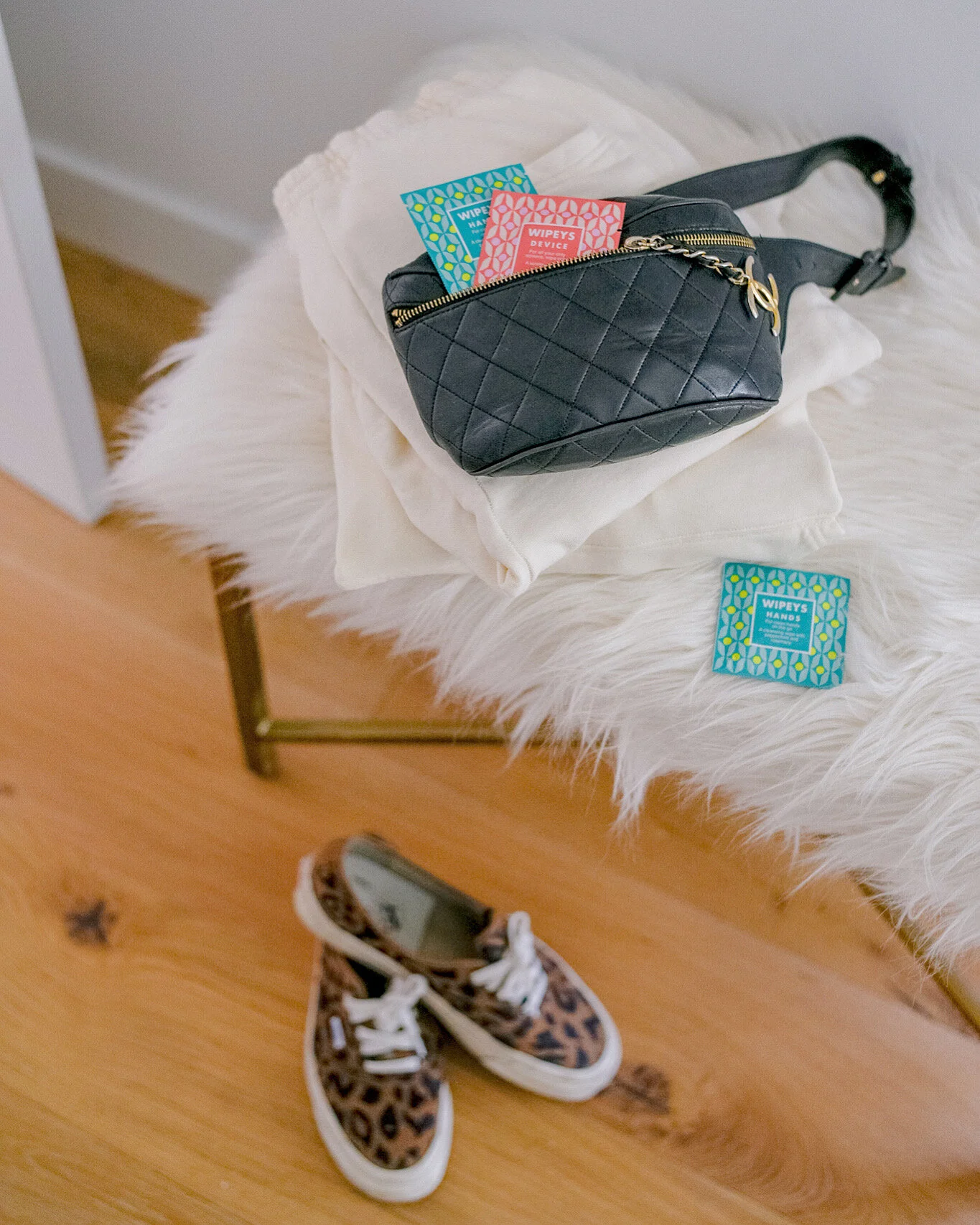 Wipeys - Refill Box Next To Shoes &amp; Purse