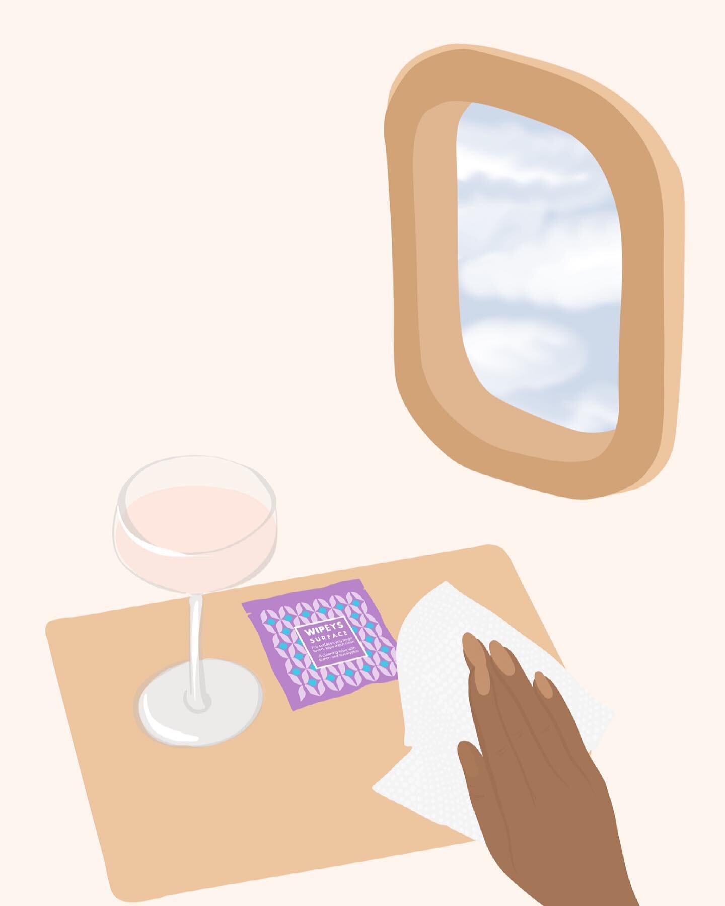 Taking off for spring break? Don&rsquo;t forget to bring your WIPEYS to keep your surroundings clean with the surface wipe (wipe down your airplane tray table, airplane seat and seatbelt, etc., or even your car if you&rsquo;re taking a road trip!), c