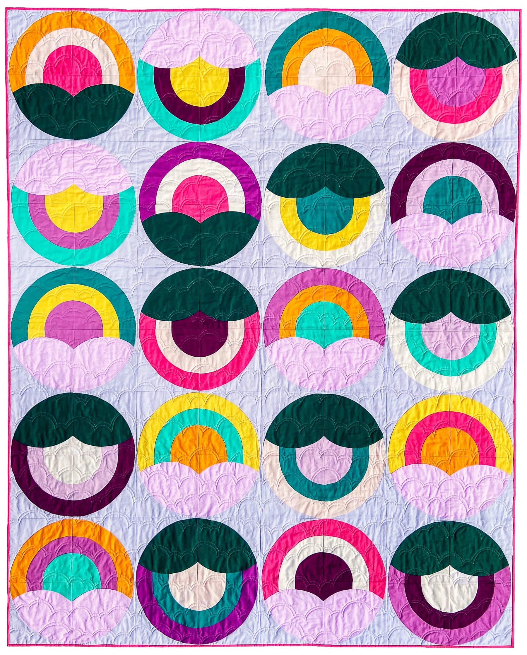 Rainbow Rundle Quilt A Quilty Rainbow Round Up — Megan Collins Quilt Design