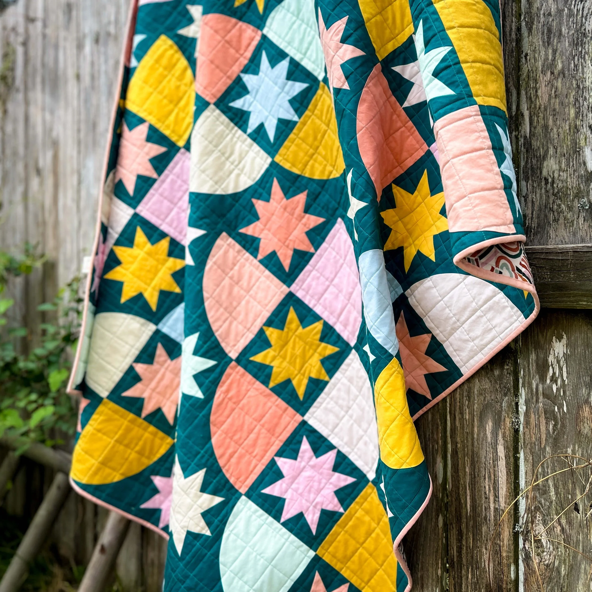 The Spark Quilt: A Burst of Color and Curves — Megan Collins Quilt Design