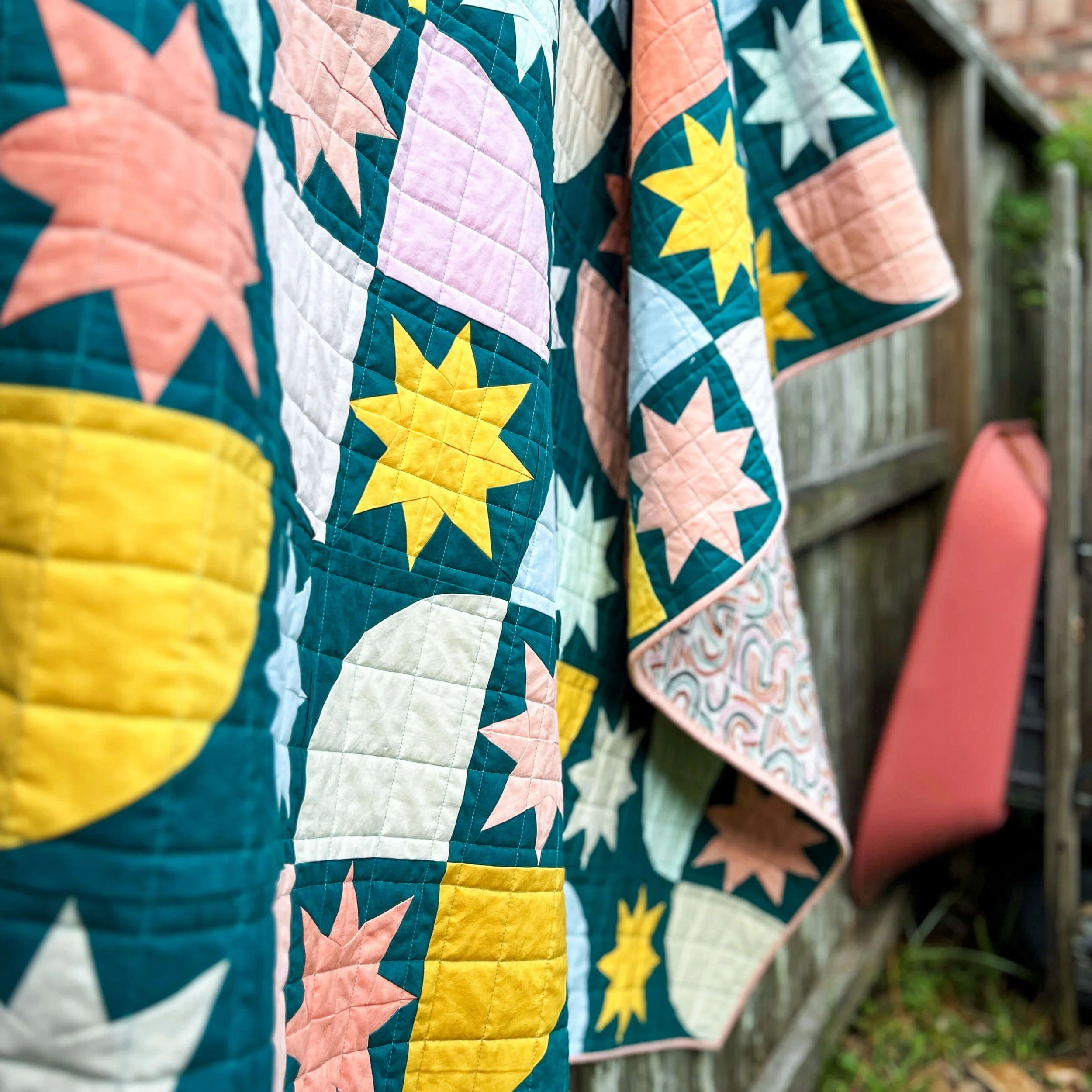 Spark Patterns The Spark Quilt: A Burst of Color and Curves — Megan Collins Quilt Design