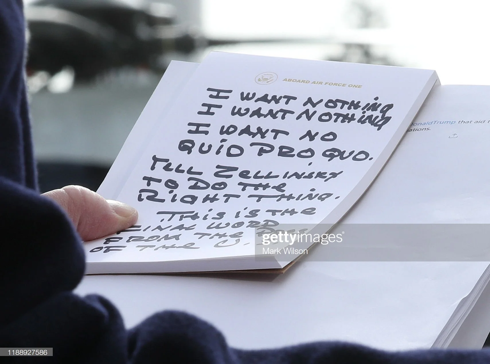 Donald Trump’s Handwritten Notes from His Address To The Media Today