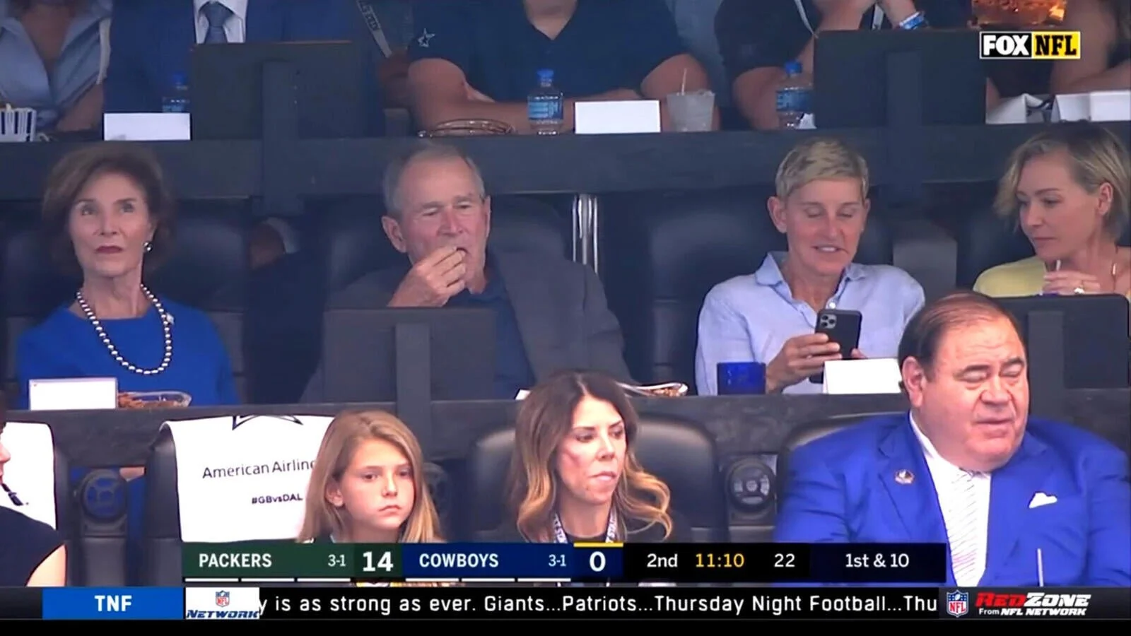 Ellen and George W. Bush