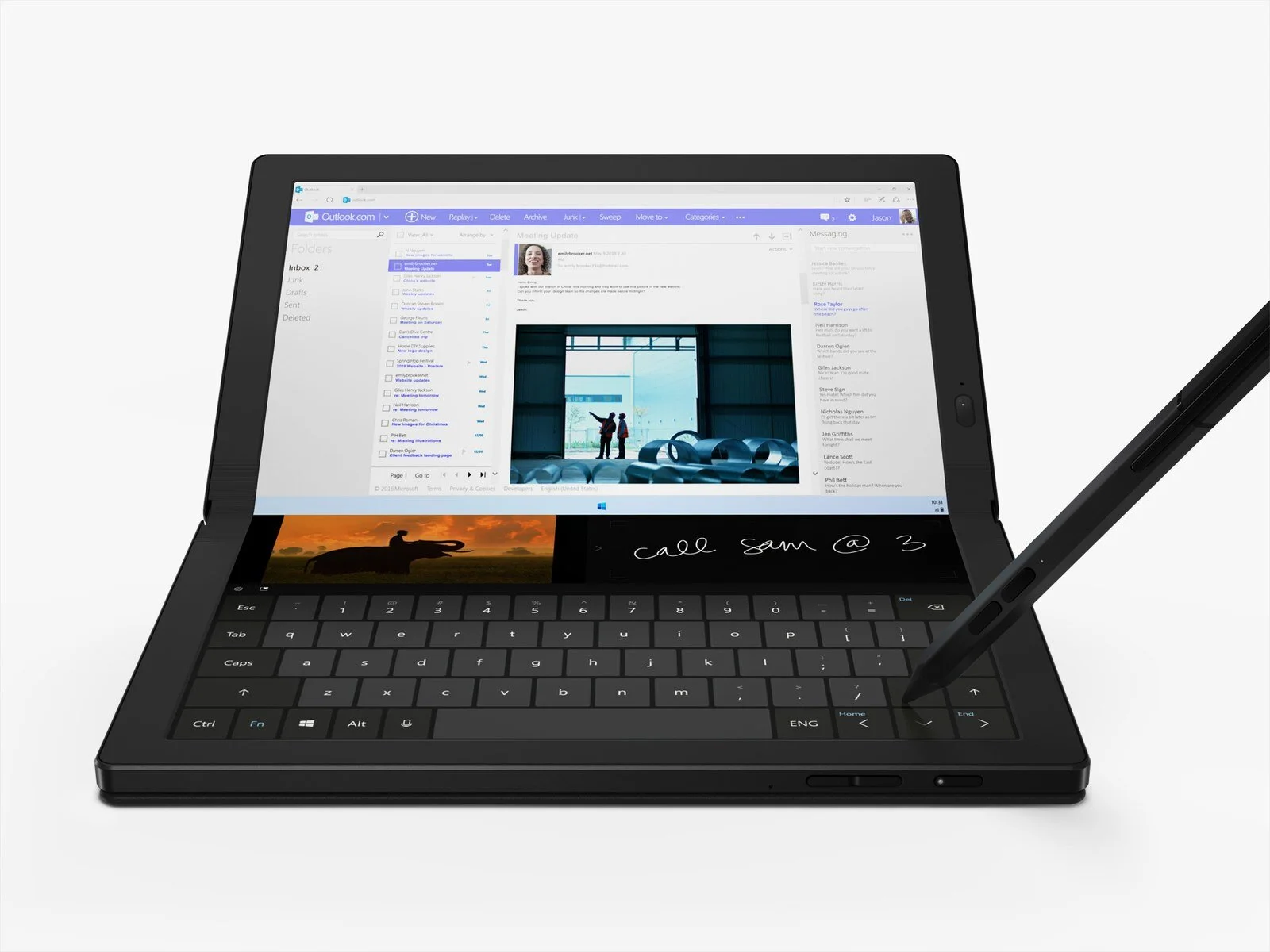 Lenovo Makes The First Folding-Screen Laptop, For Whatever That's Worth